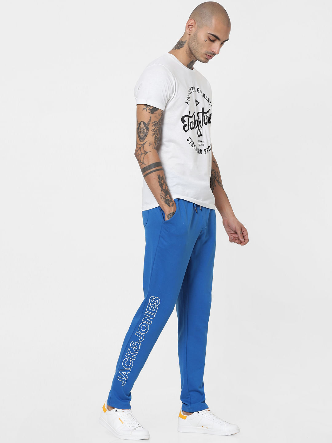 Blue Mid Rise Sweatpants - S