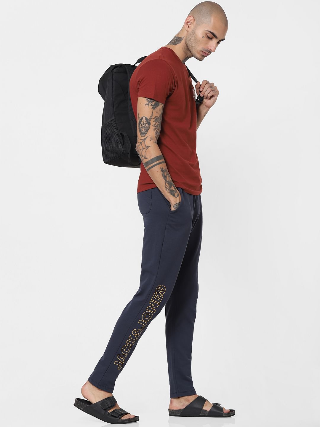 Blue Mid Rise Sweatpants - S