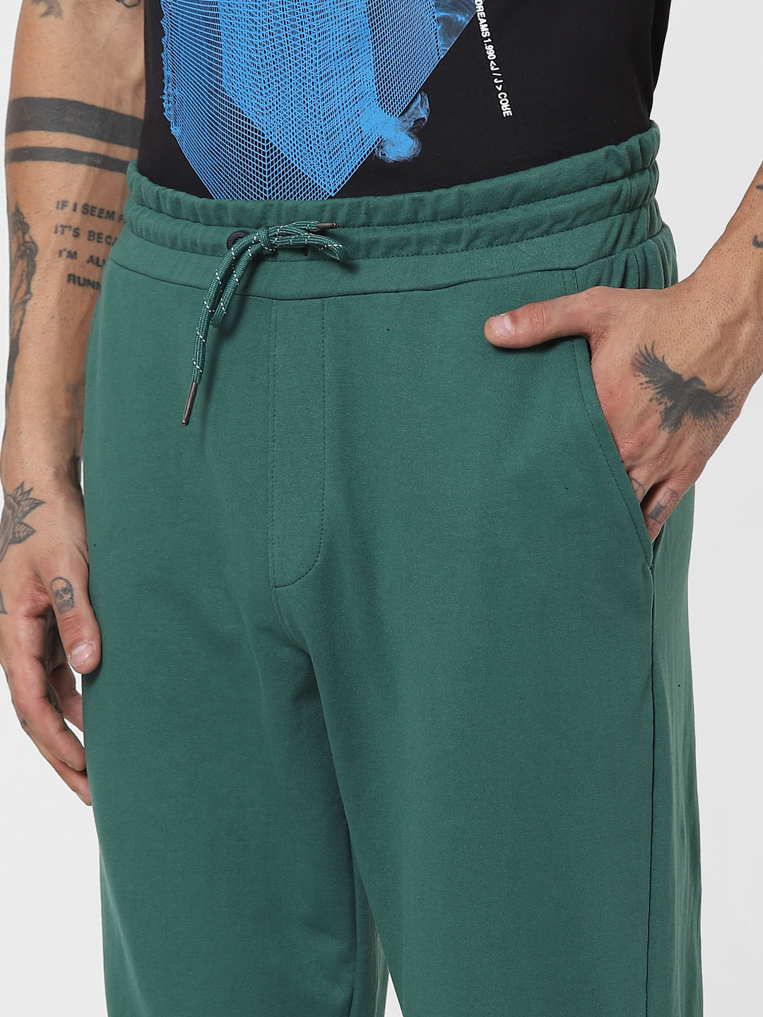Green Mid Rise Sweatpants