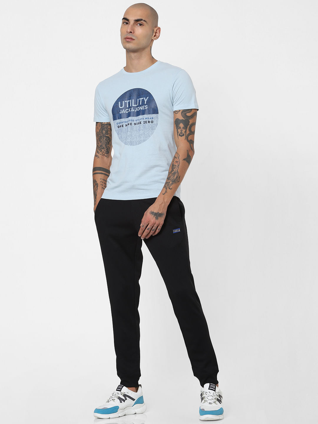 Black Mid Rise Textured Sweatpants