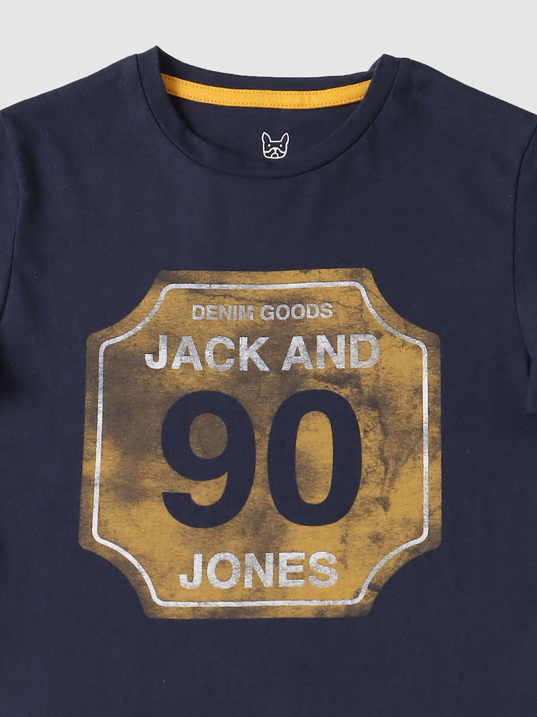 Boys Blue Logo Print Crew Neck T-shirt