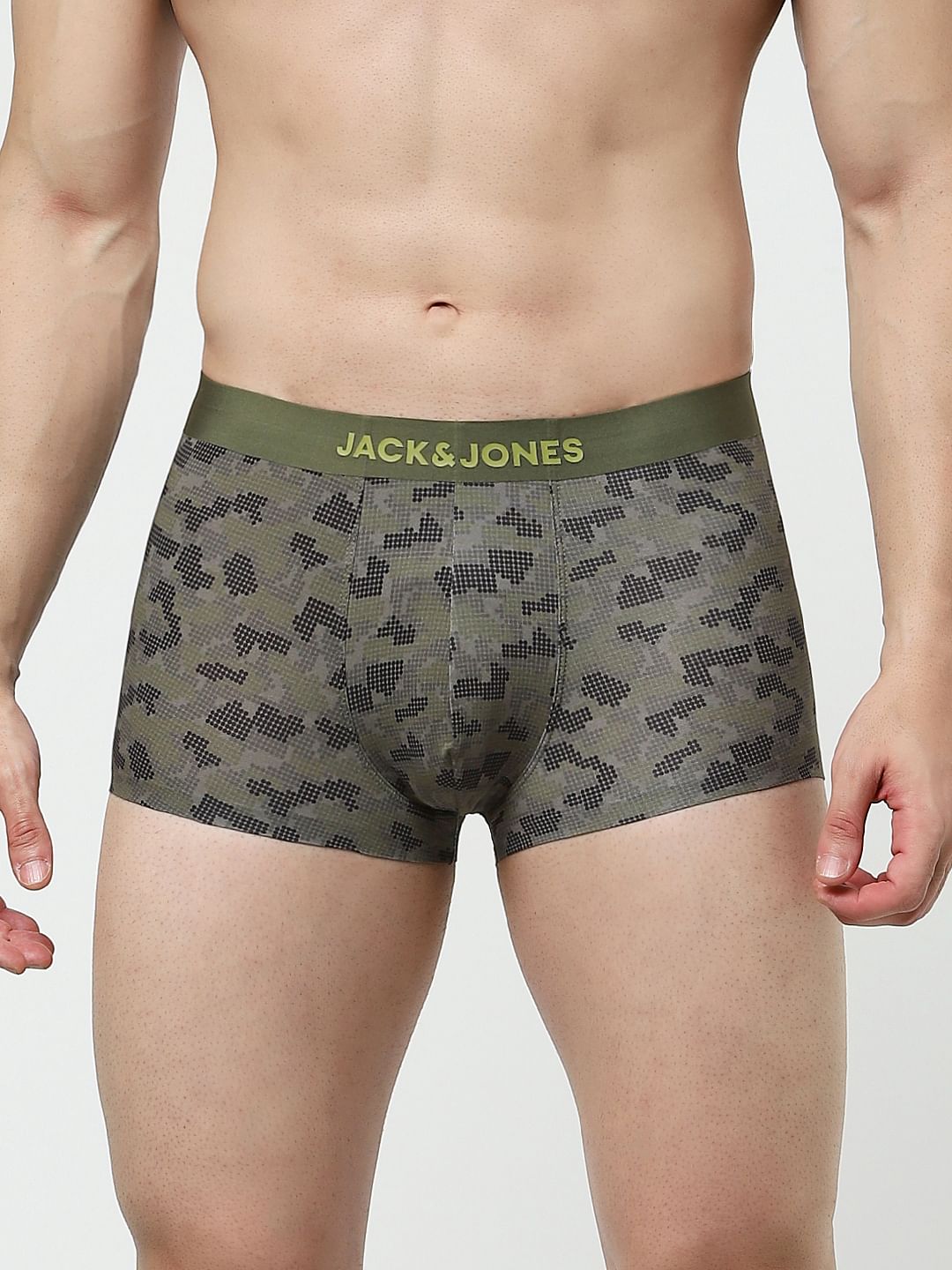Green Printed Trunks