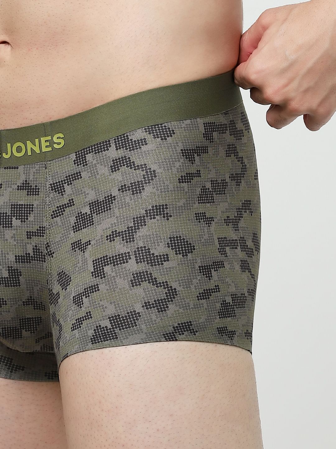 Green Printed Trunks