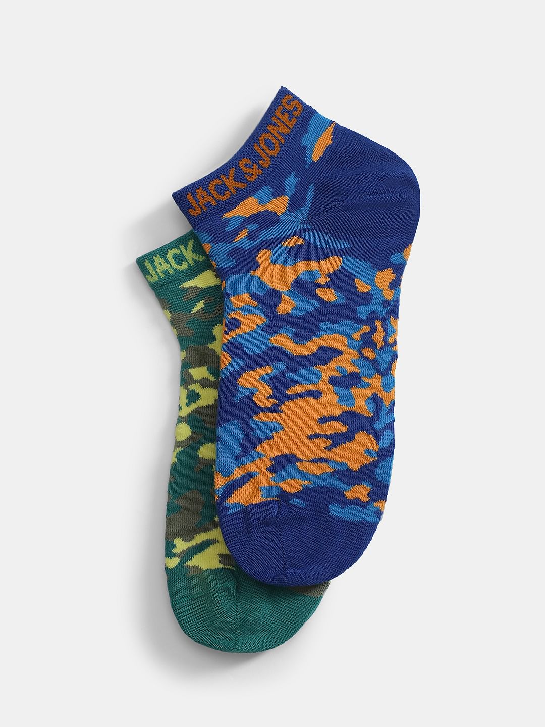 Pack of 2 Camo Print Ankle Length Socks - ONE