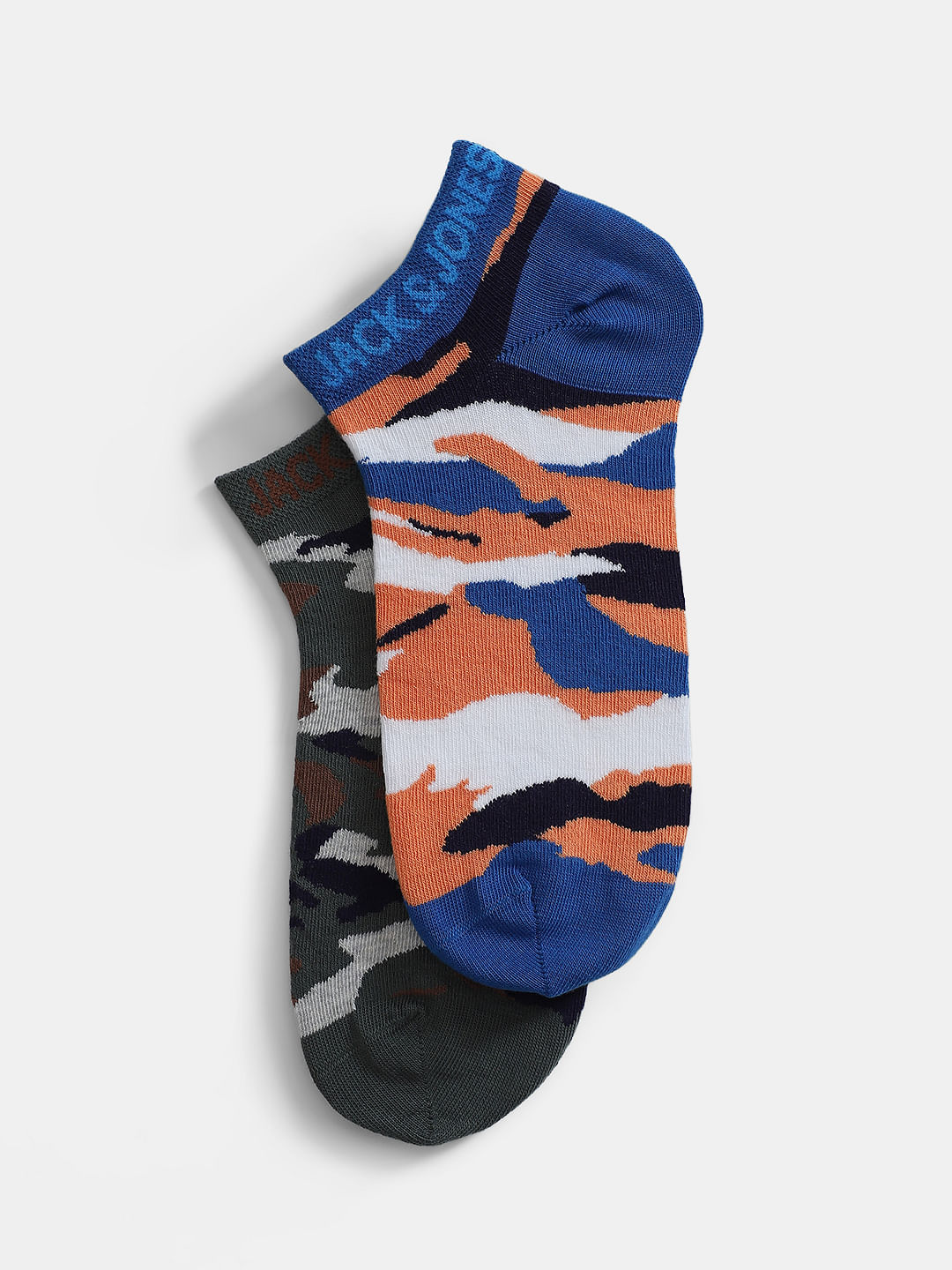 Pack of 2 Camo Print Ankle Length Socks - ONE