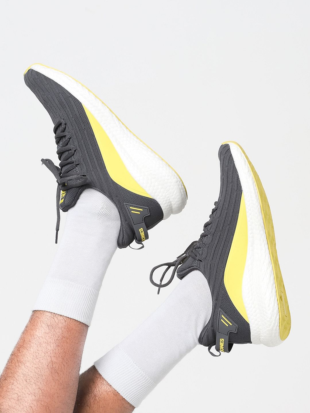 Grey Colourblocked Sneakers