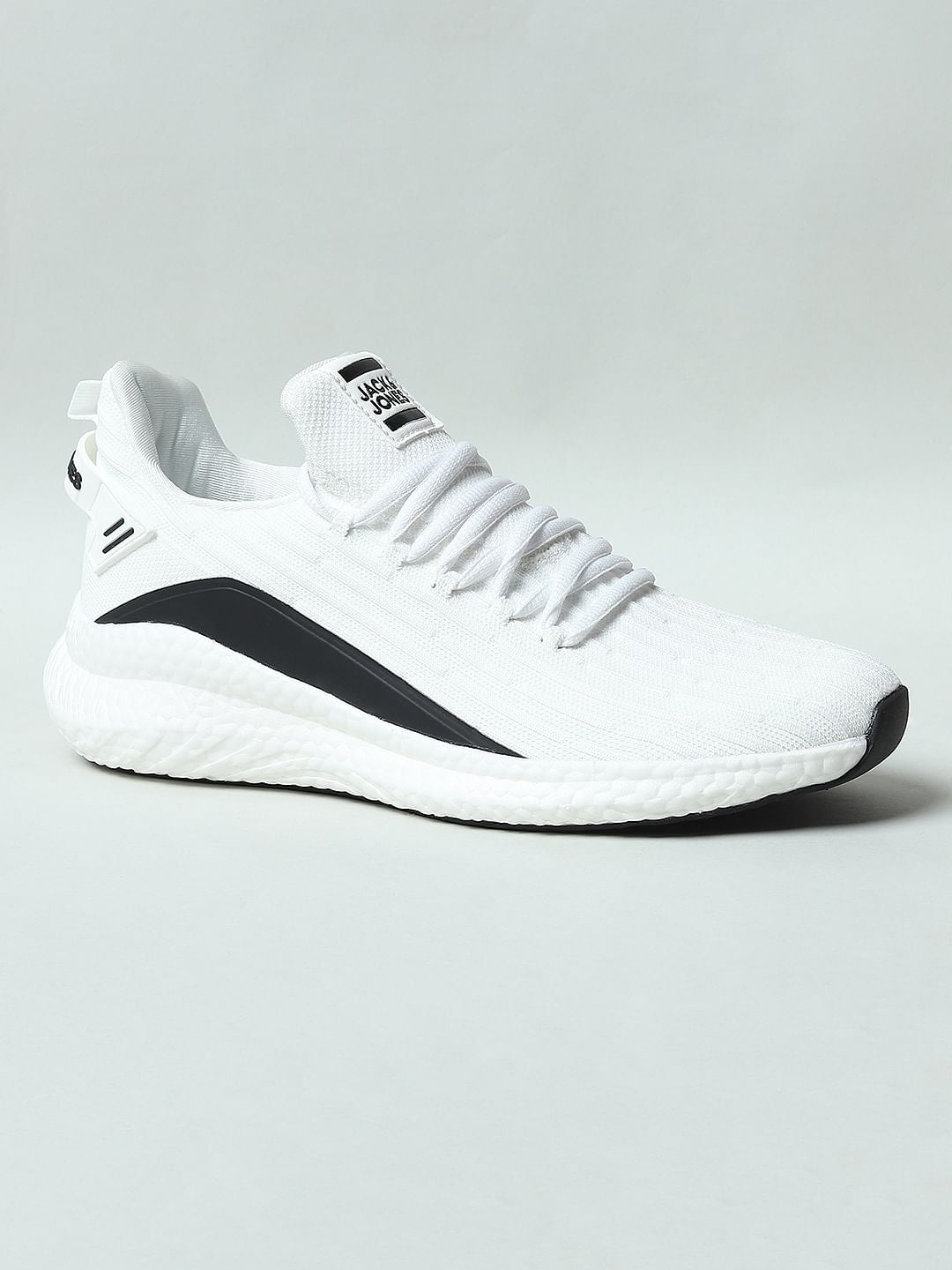 White Colourblocked Sneakers