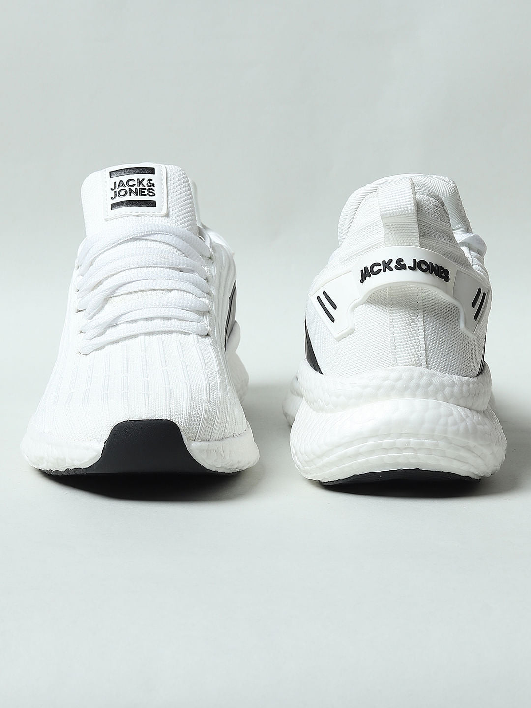 White Colourblocked Sneakers
