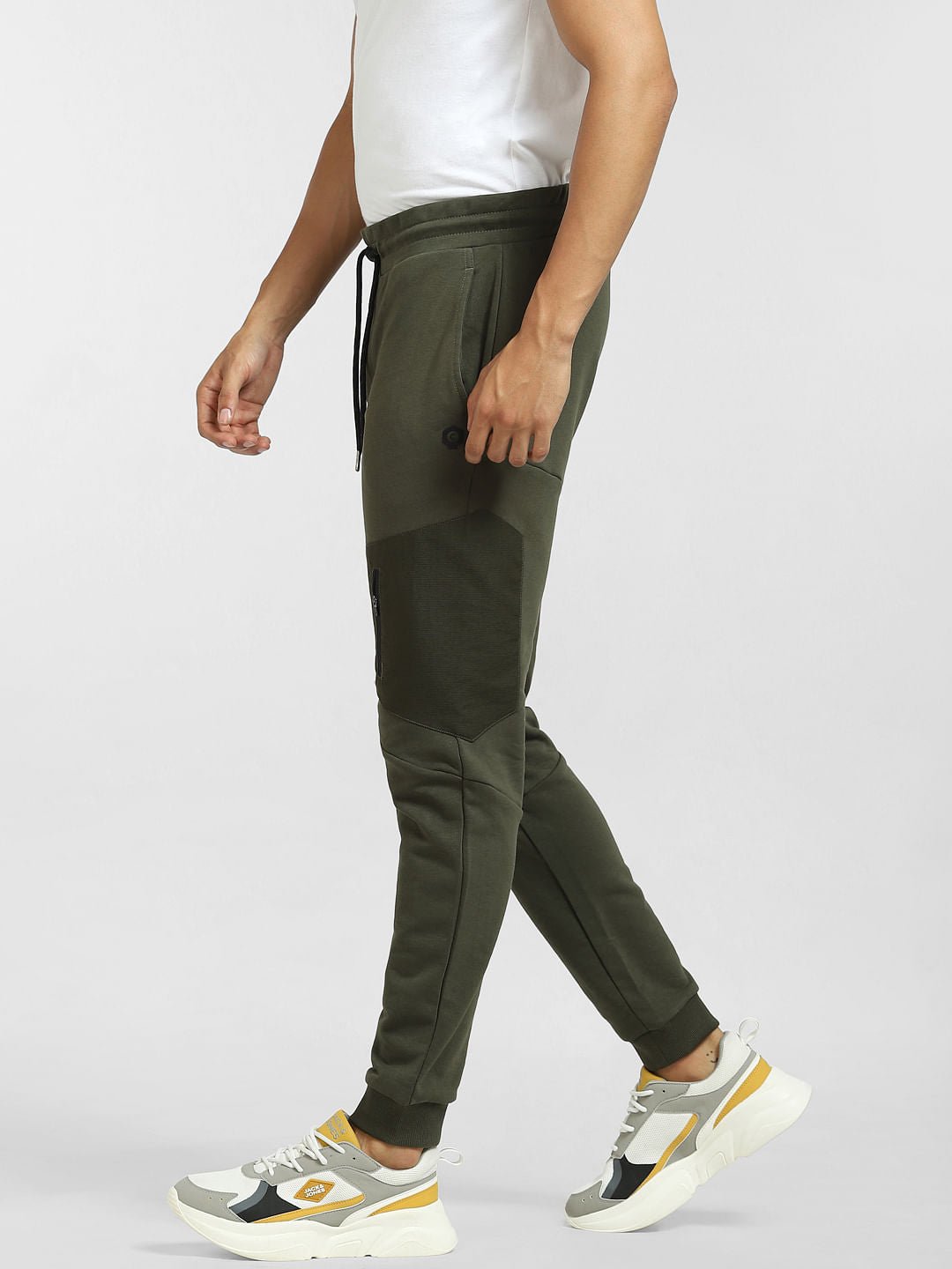 Green Mid Rise Cargo Sweatpants