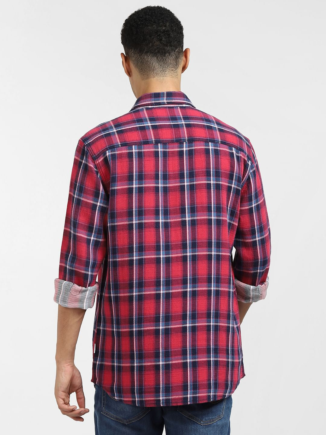 Red Check Full Sleeves Shirt