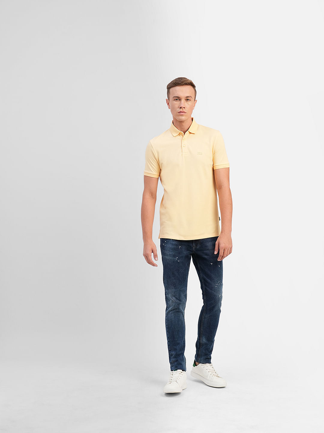Yellow Polo Neck T-shirt