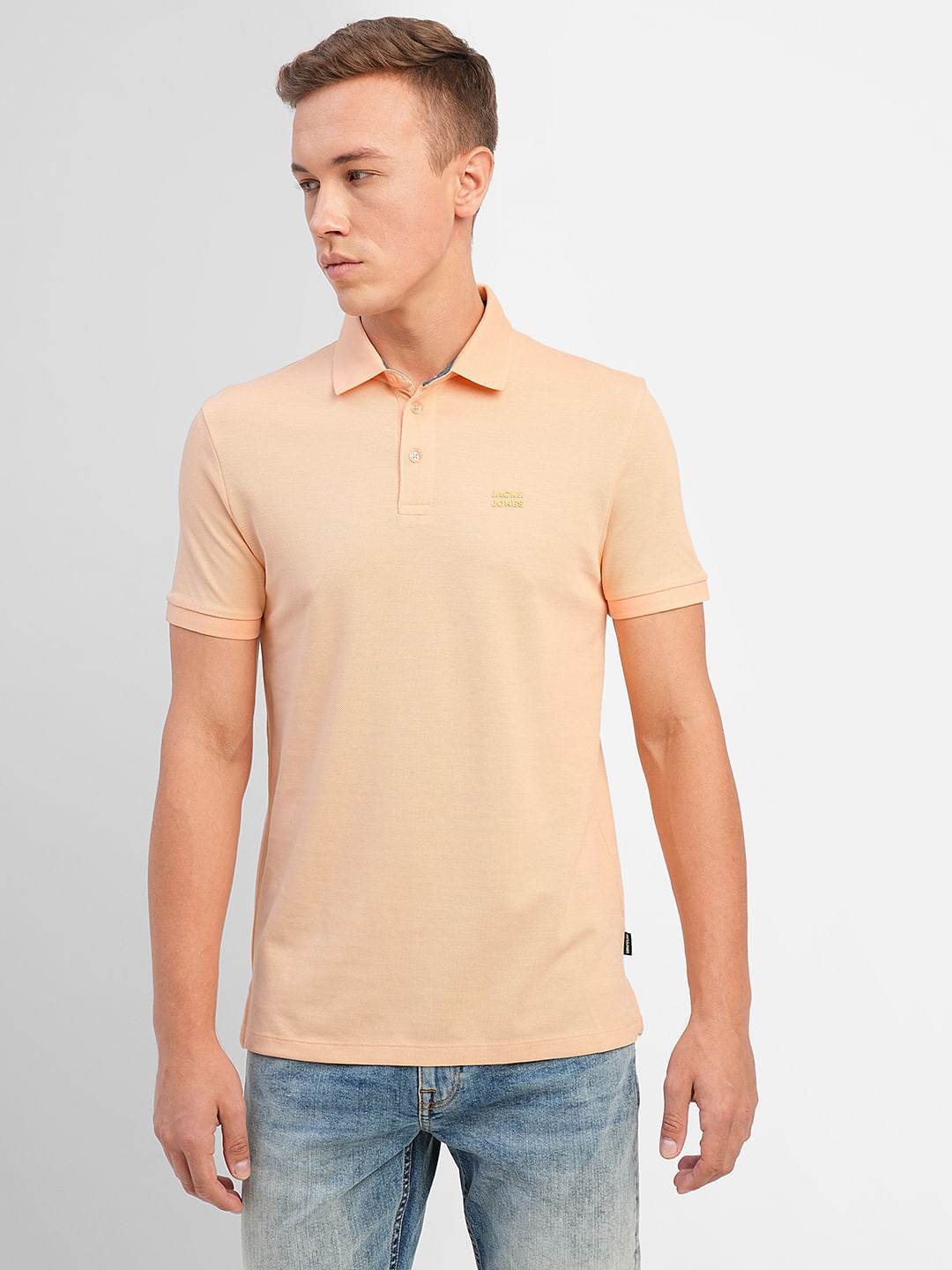 Orange Polo Neck T-shirt