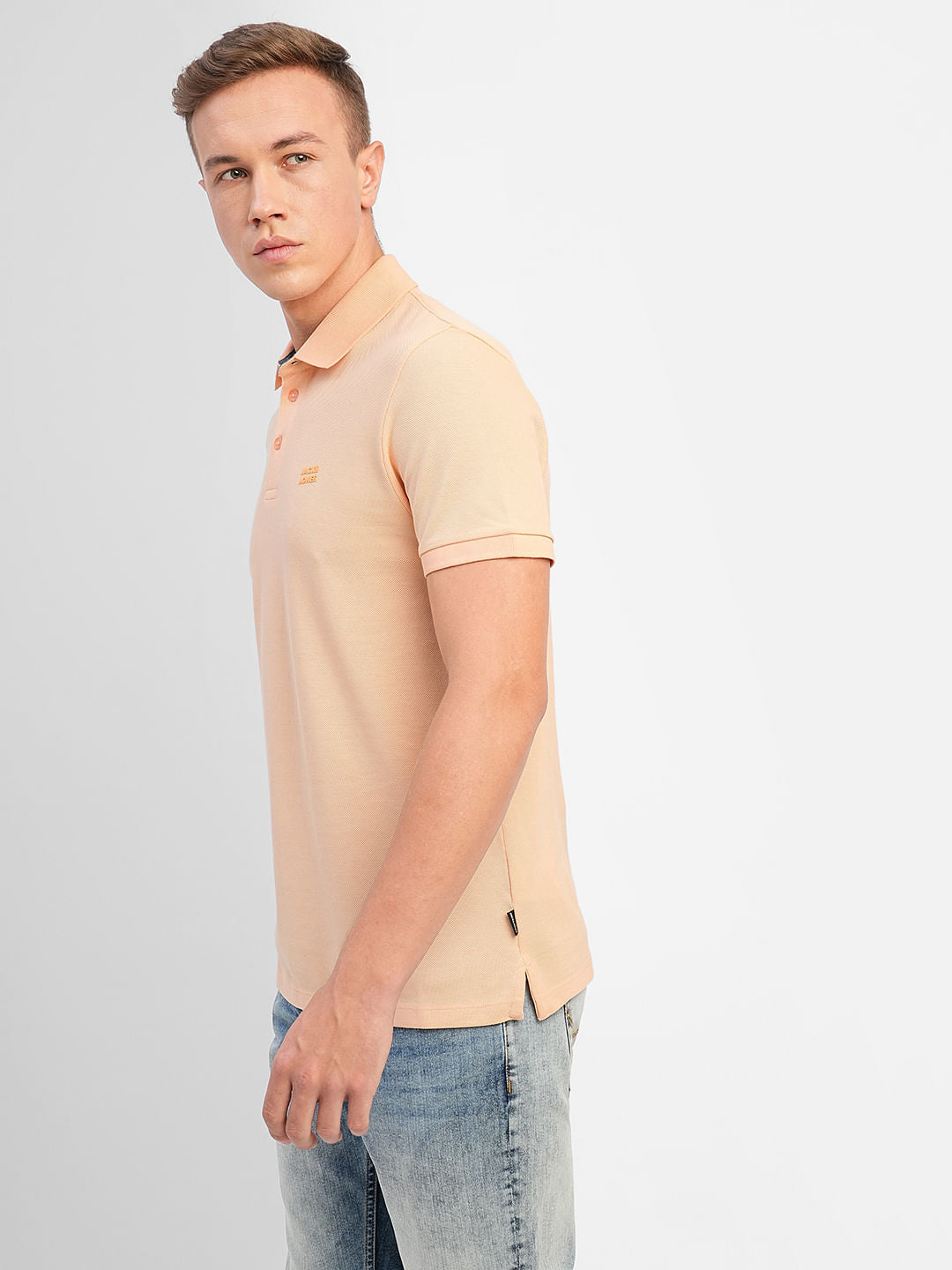 Orange Polo Neck T-shirt