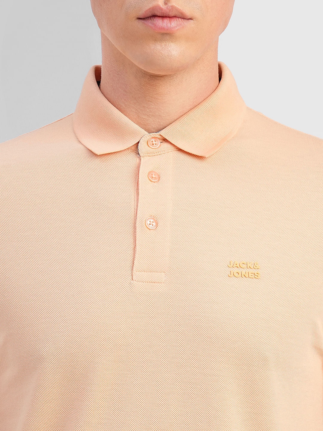 Orange Polo Neck T-shirt