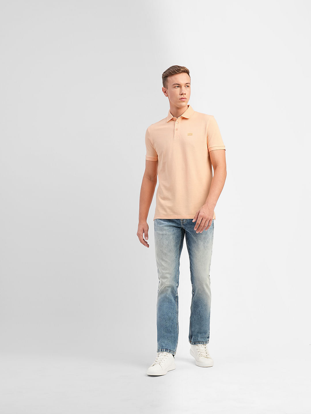 Orange Polo Neck T-shirt
