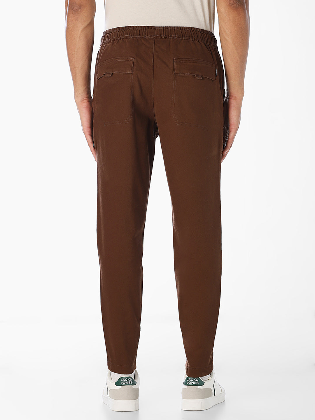 Black Solid Slim Fit cargo