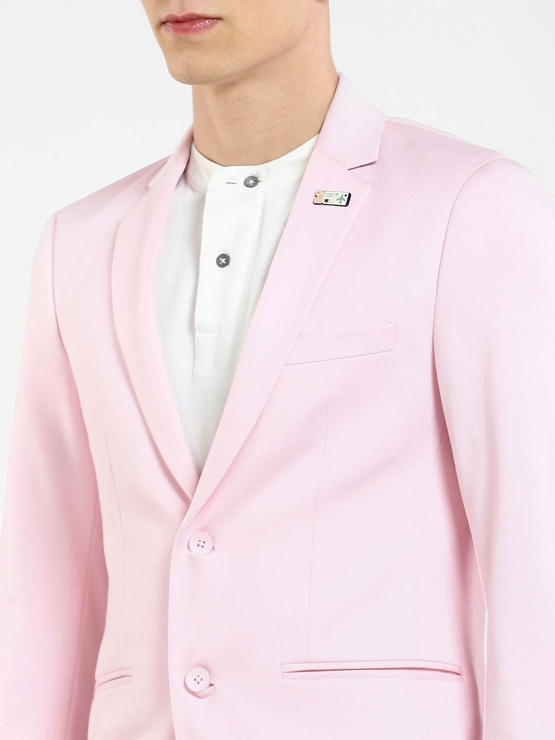 Pink Slim Fit Blazer