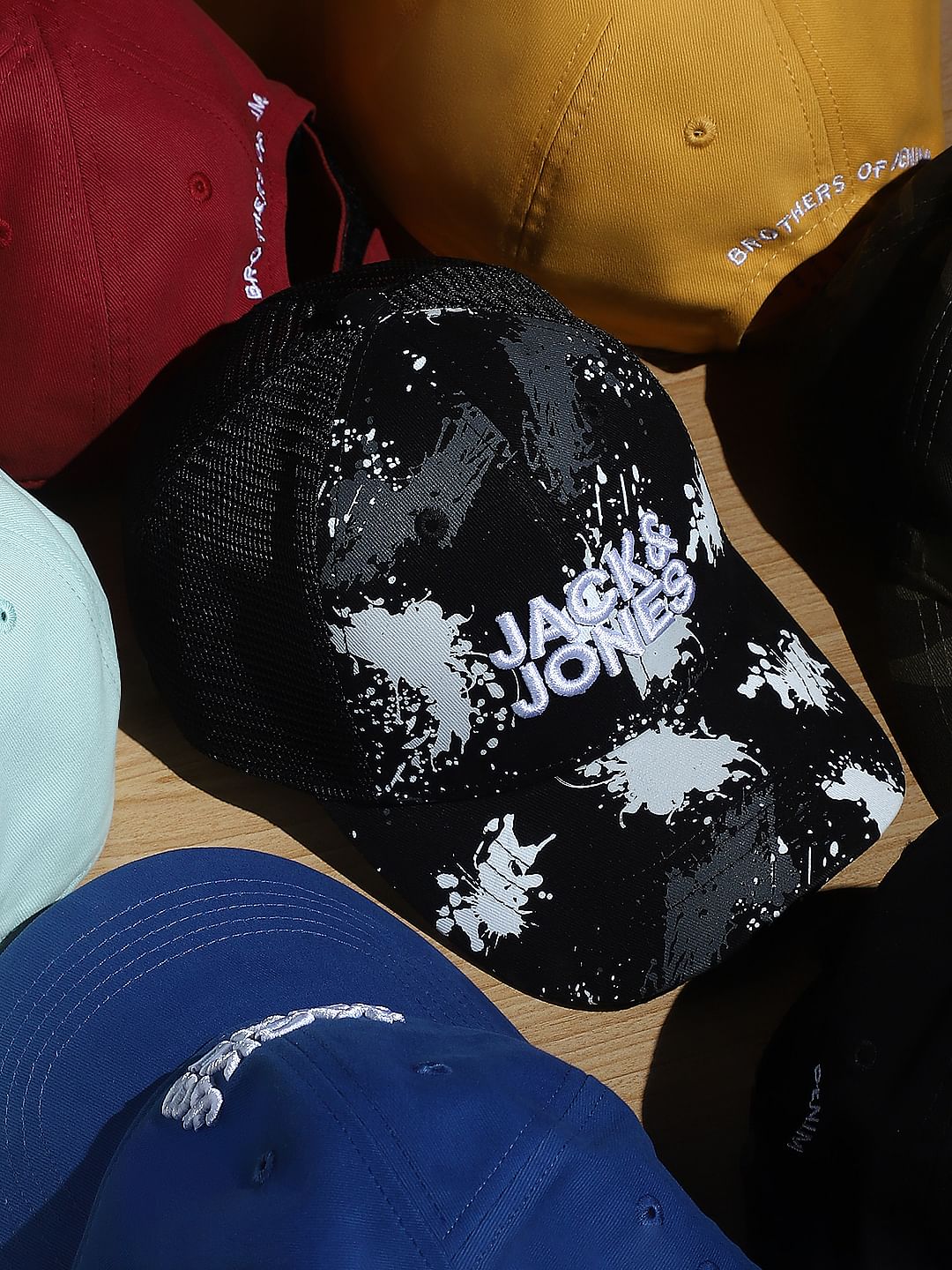 Boys Grey Splash Print Trucker Cap - S