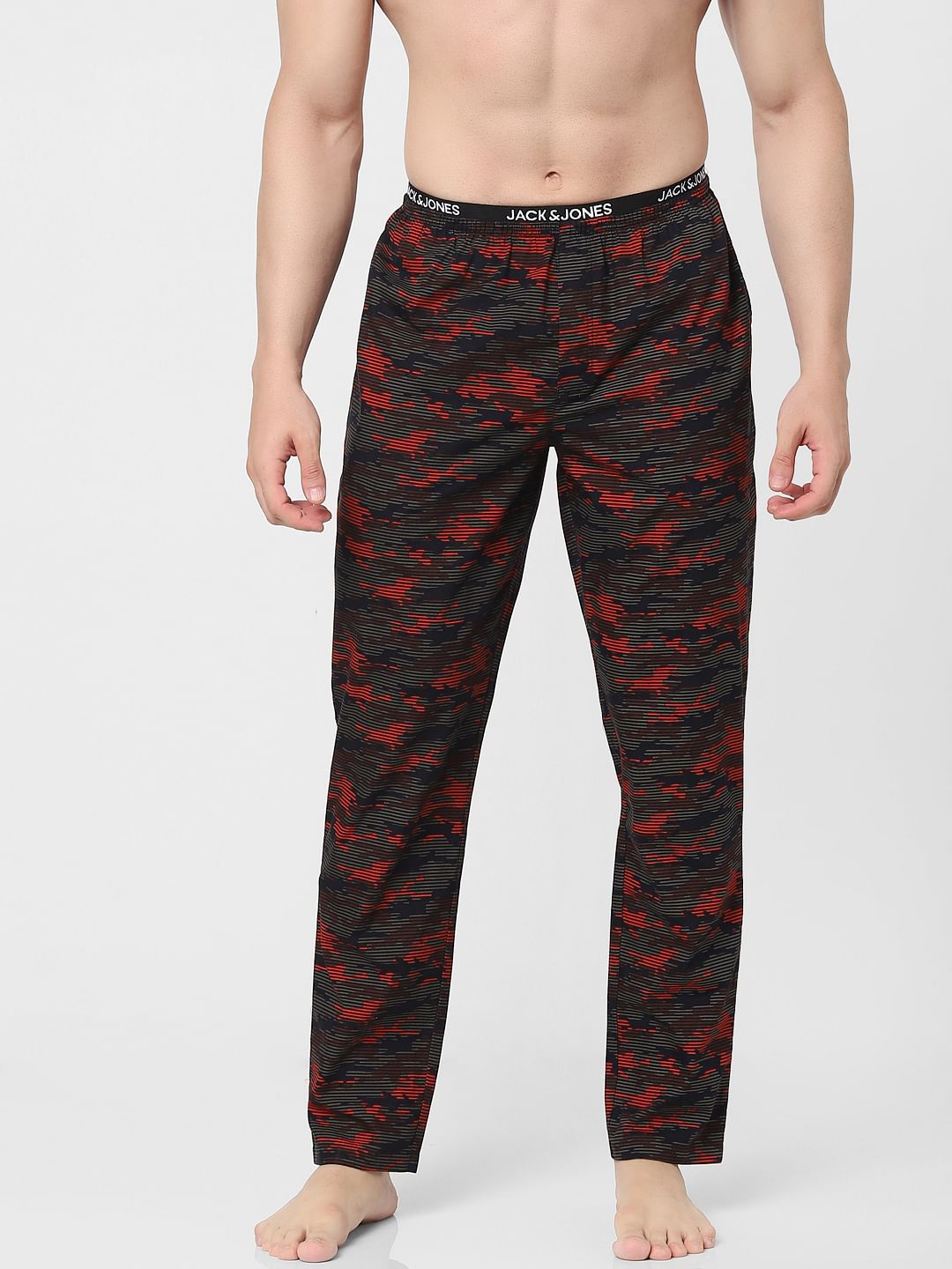 Red Camo Print Pyjamas - S