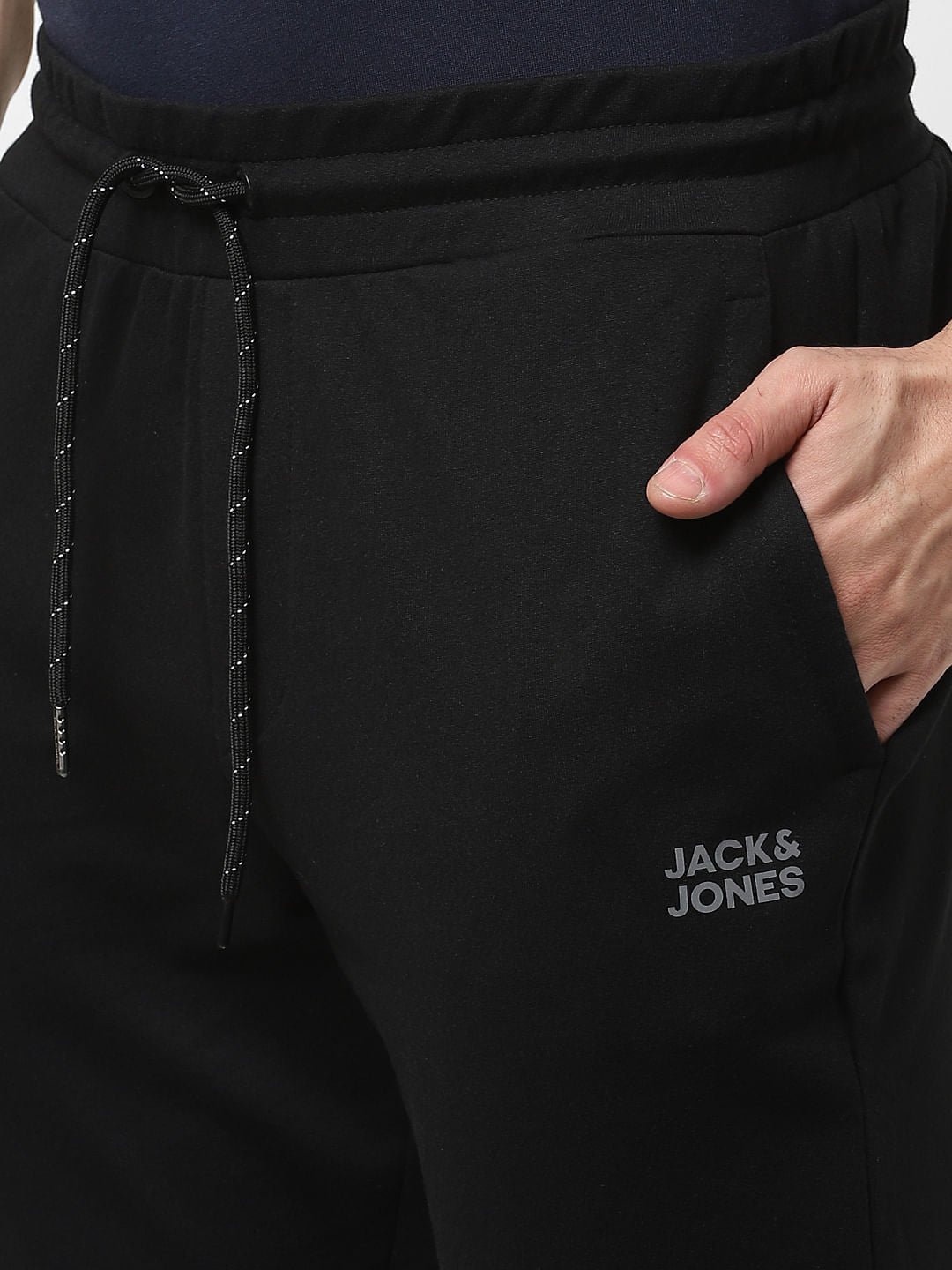 Black Mid Rise Trackpants