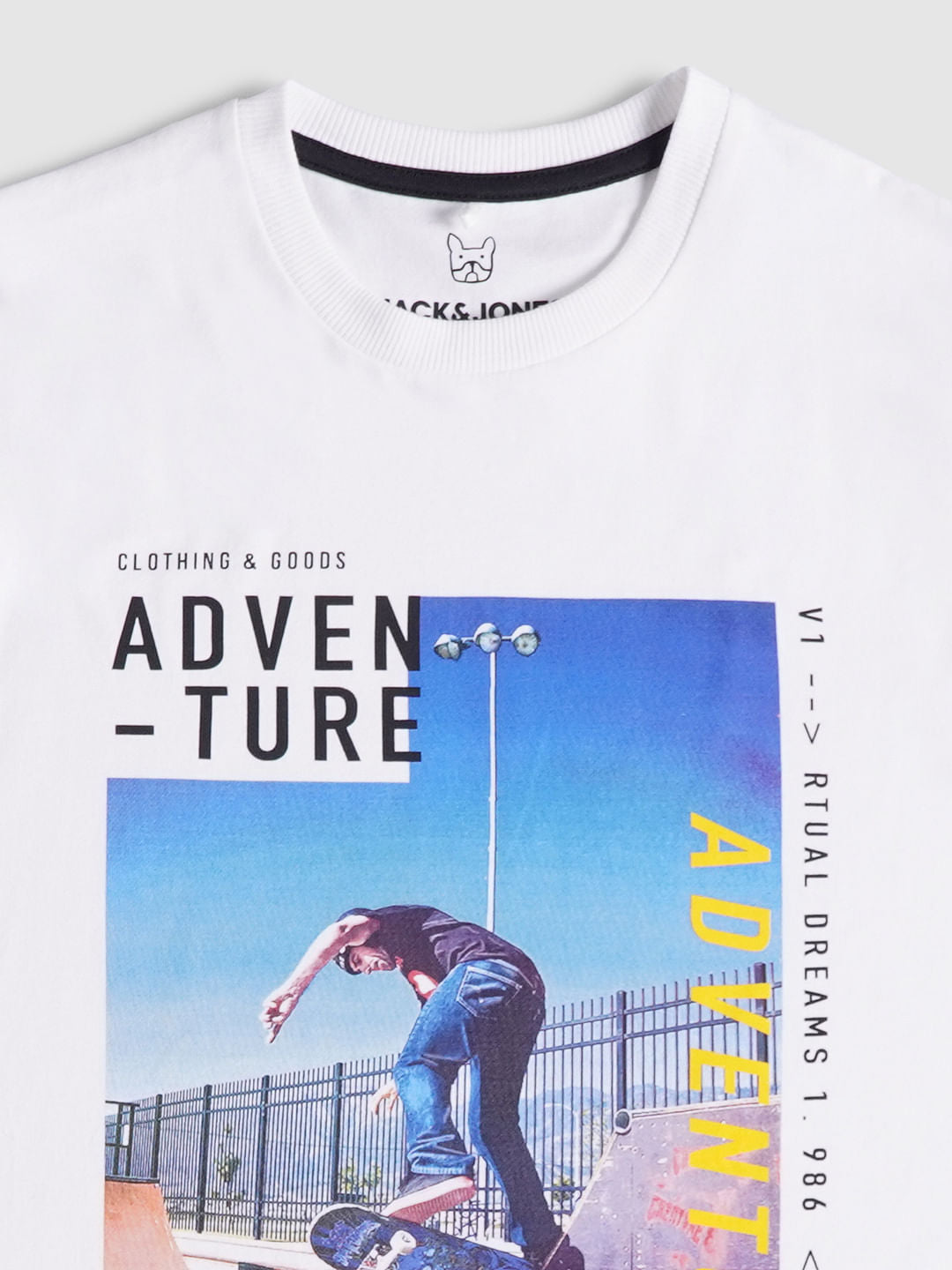 Boys White Crew Neck T-shirt