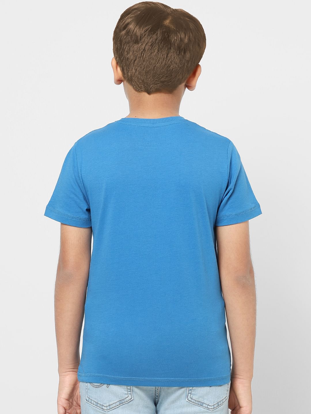 Boys Blue Graphic Print T-shirt