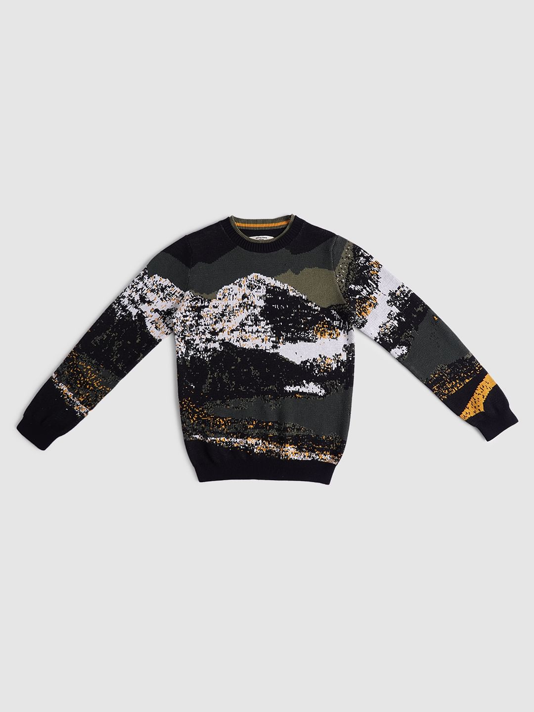 BOYS Black Abstract Print Pullover