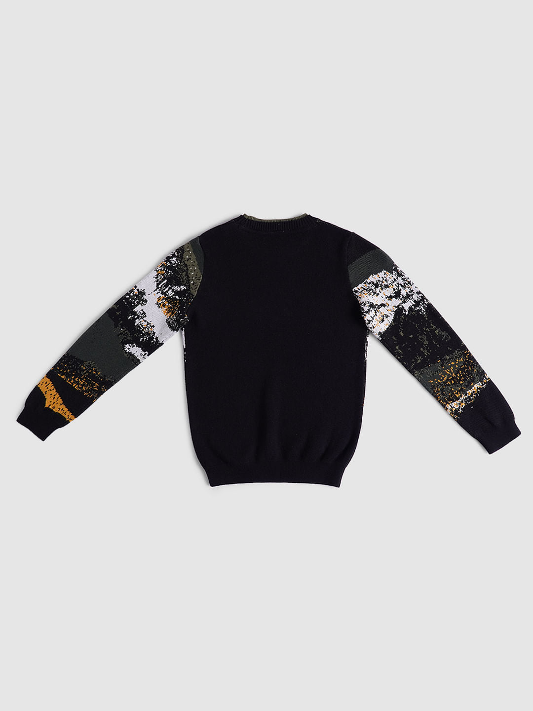 BOYS Black Abstract Print Pullover