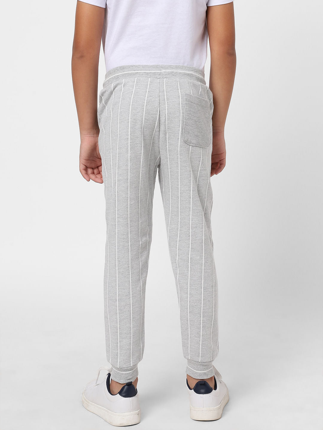 BOYS Grey Striped Sweatpants