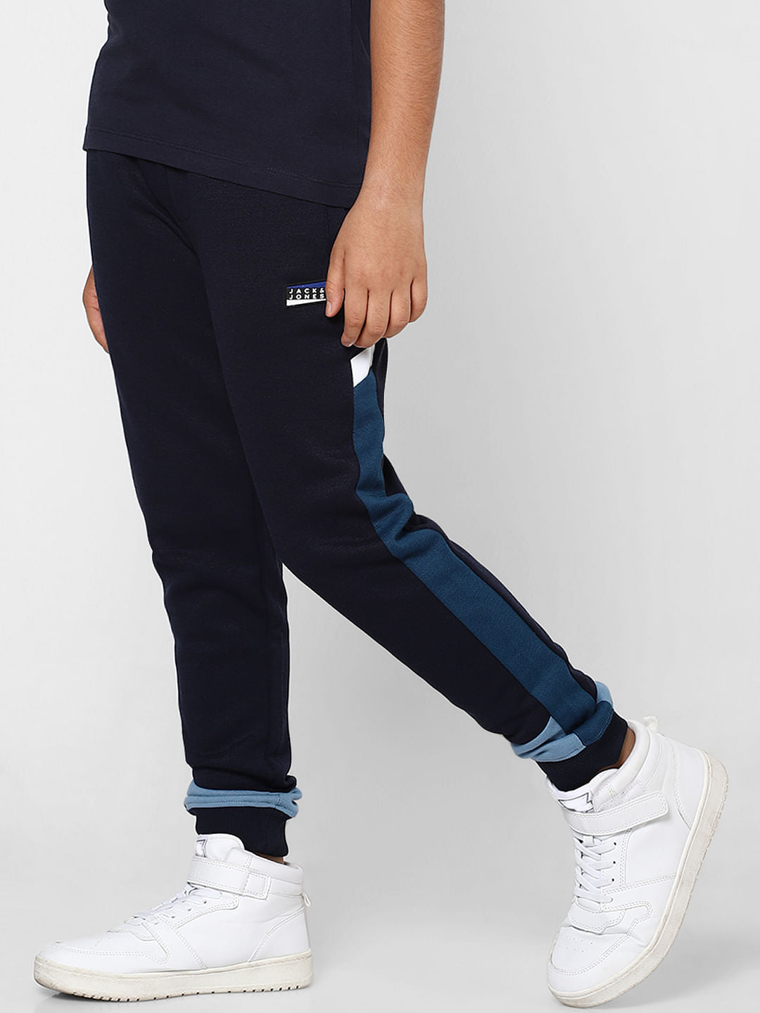 BOYS Navy Blue Low Rise Knit Sweatpants