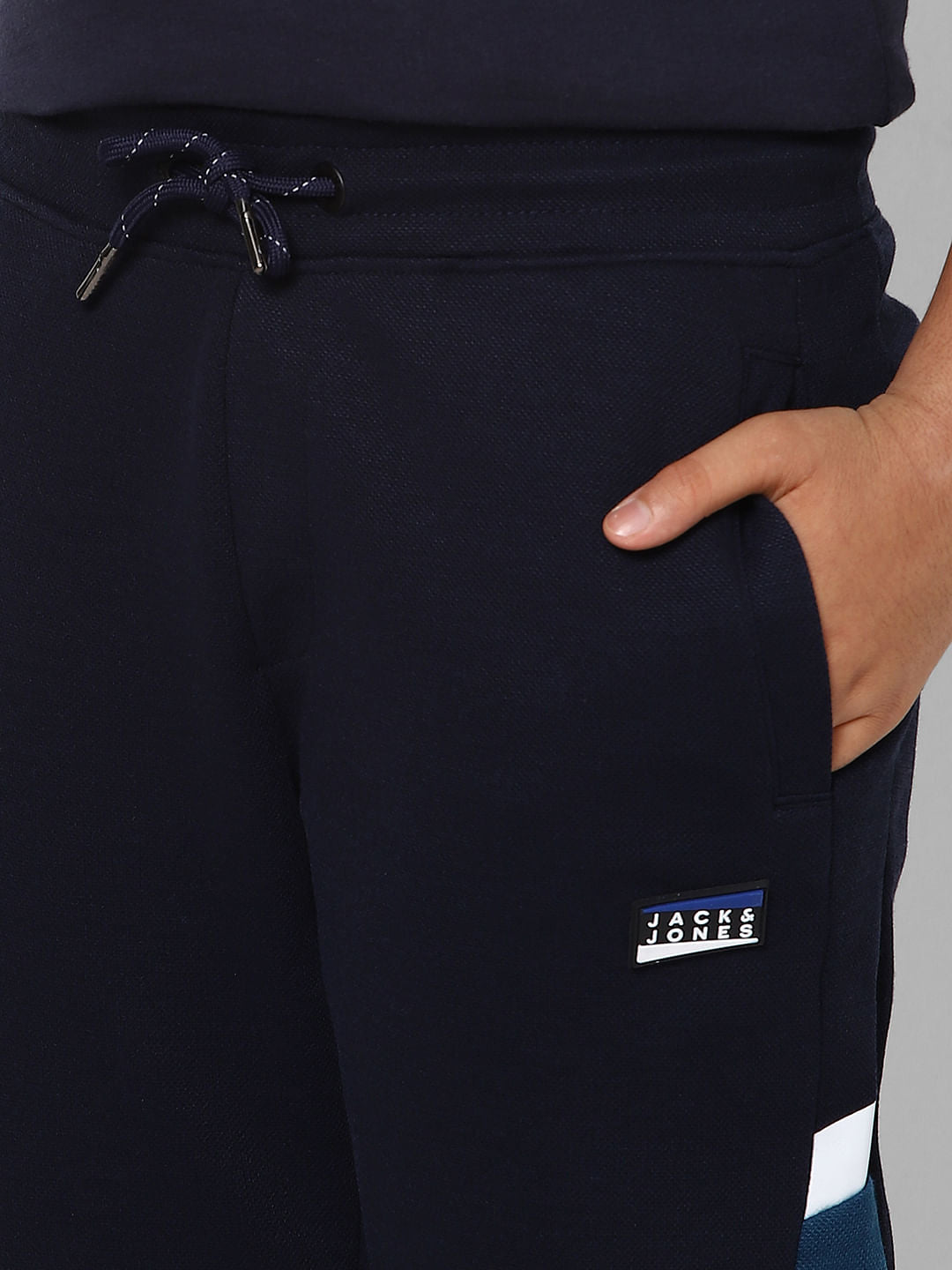 BOYS Navy Blue Low Rise Knit Sweatpants