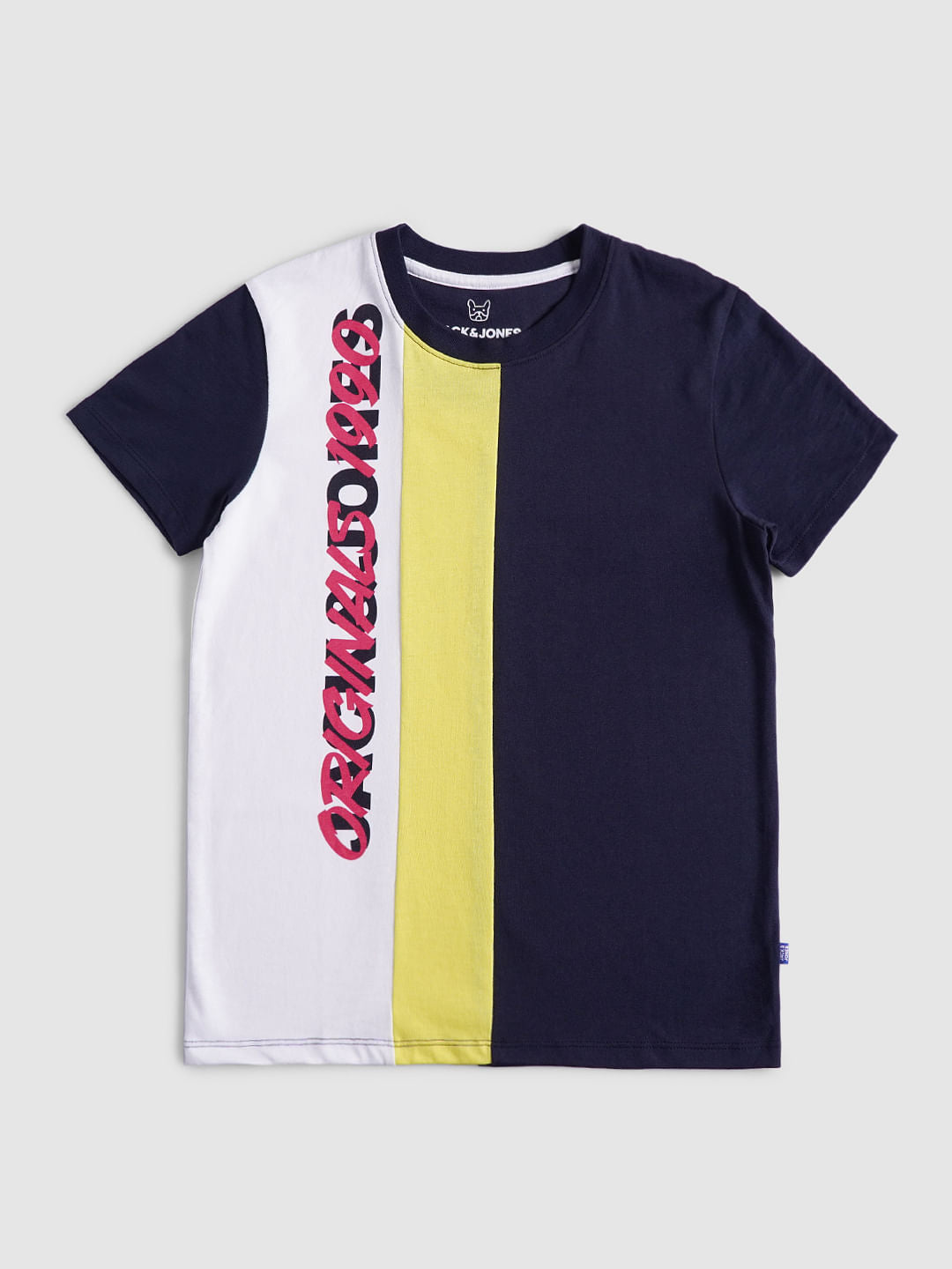 BOYS Blue Colourblocked T-shirt - 4/5Y