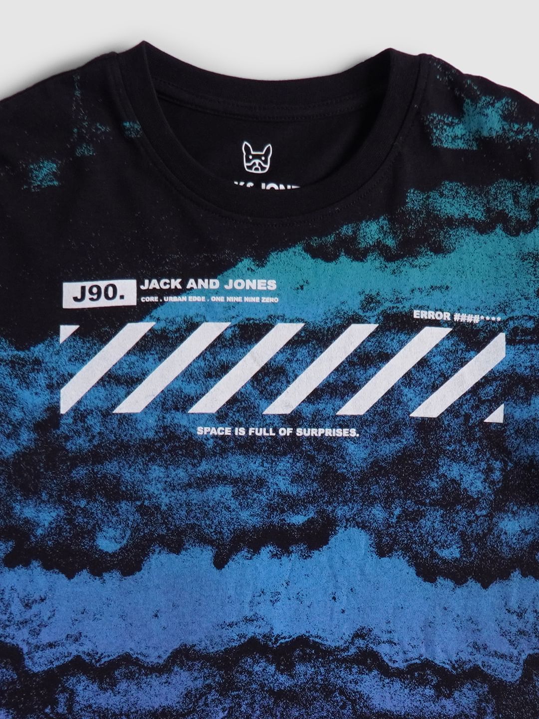 Boys Blue Galaxy Print Crew Neck T-shirt