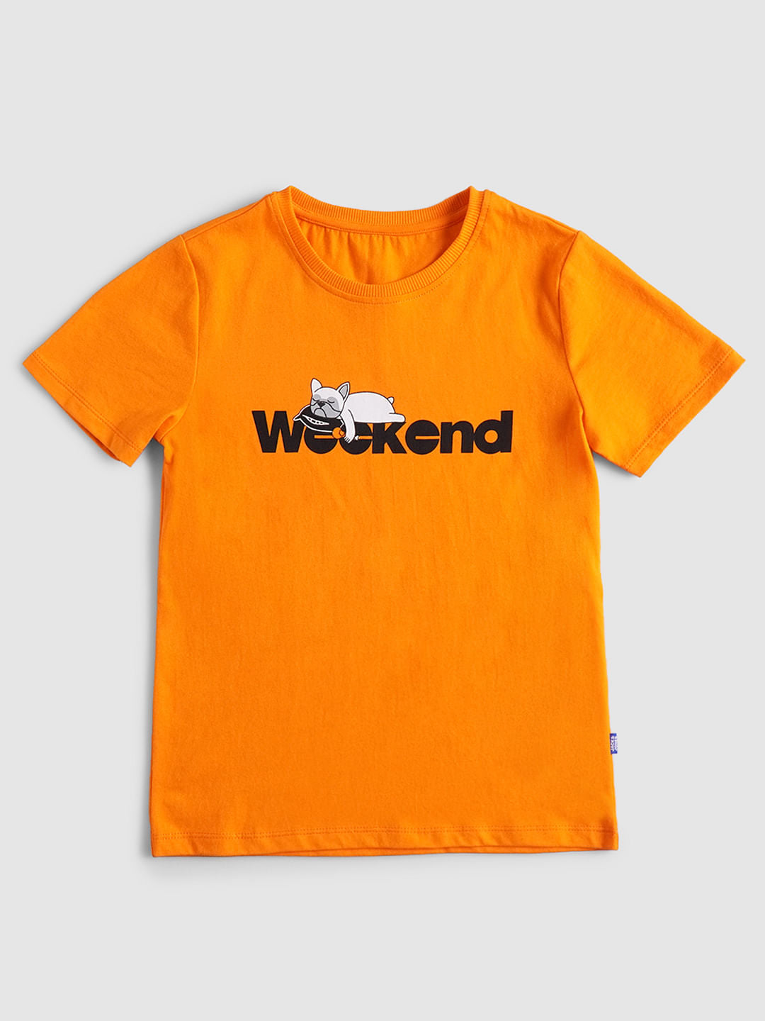 Boys Orange Graphic Print T-shirt - 4/5Y