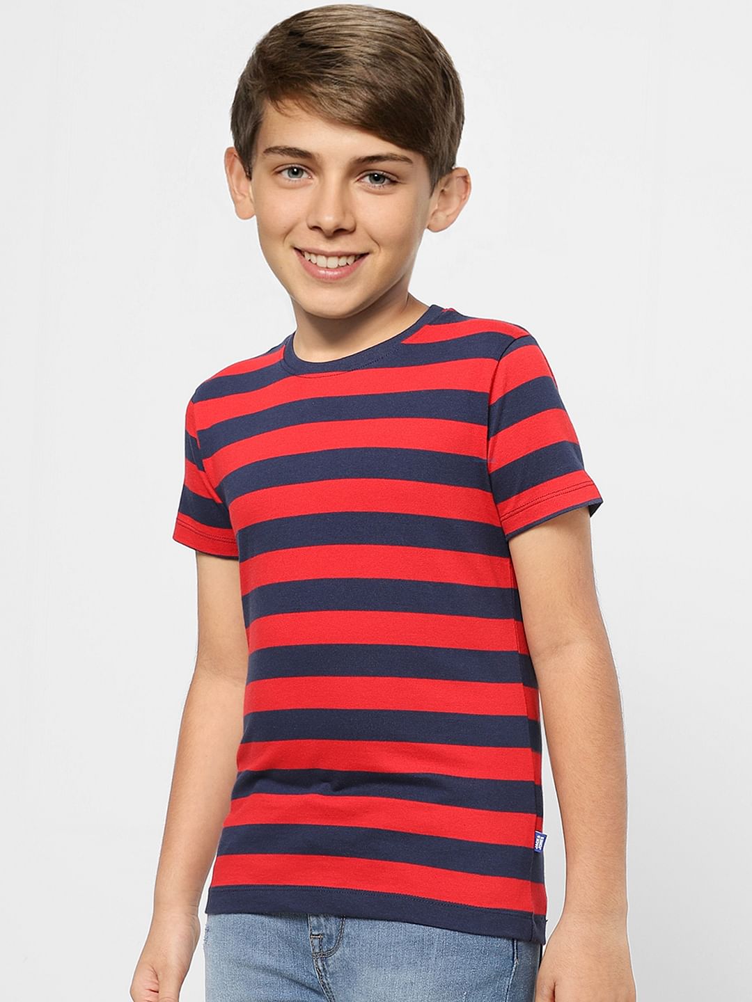 BOYS Red Striped T-shirt