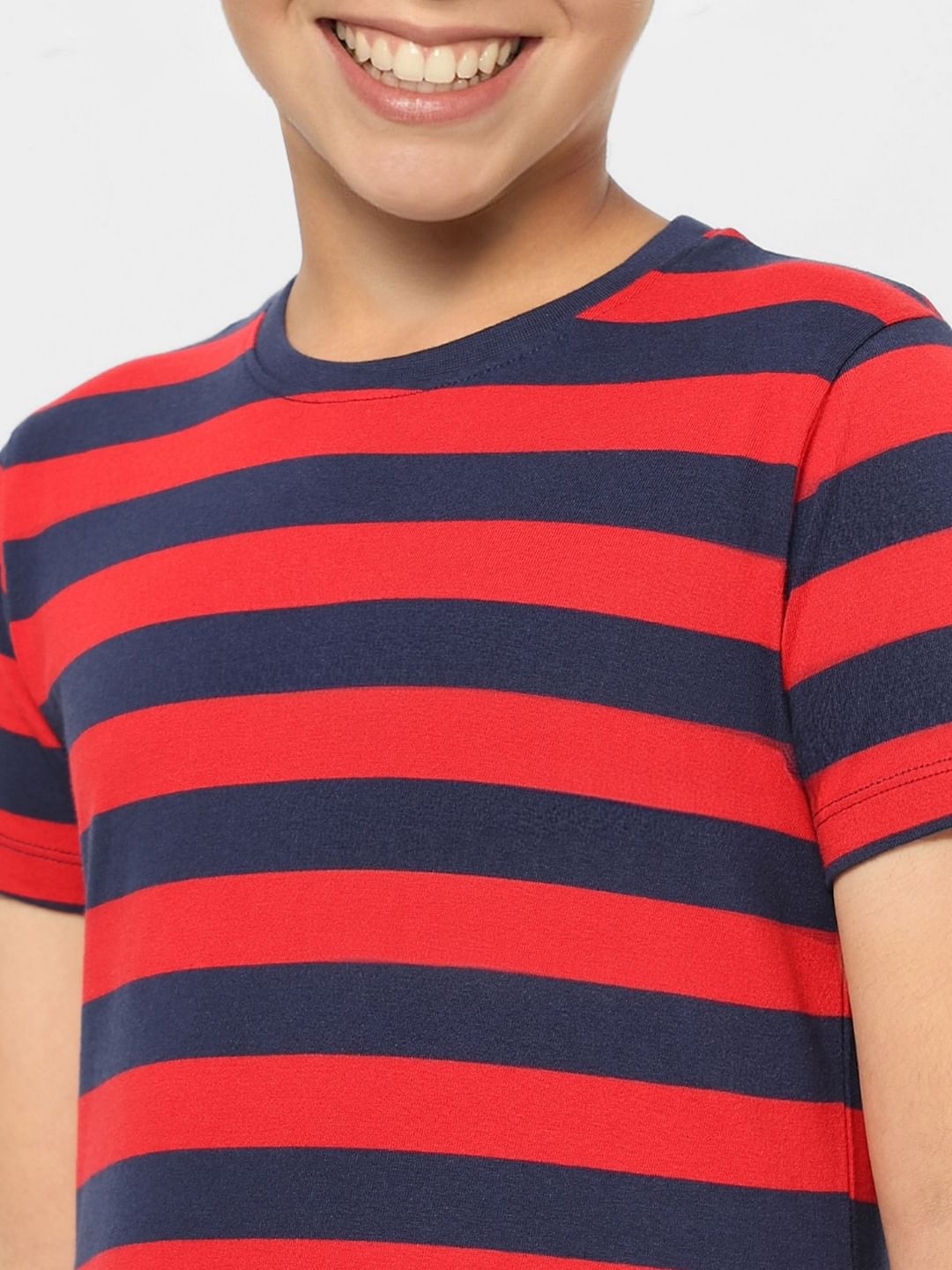 BOYS Red Striped T-shirt