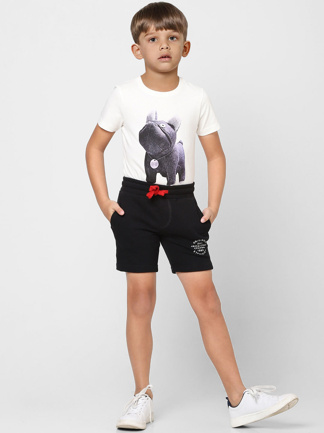 BOYS Black Sweatshorts - 4/5Y