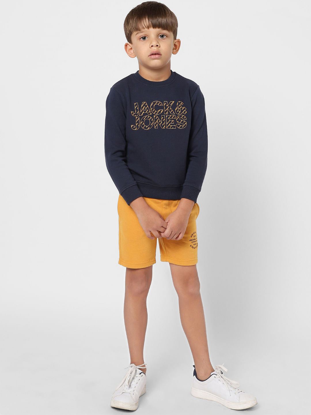 BOYS Yellow Sweatshorts - 4/5Y