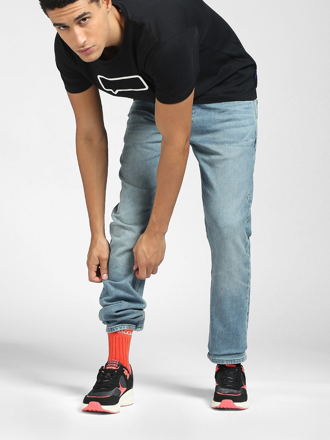 Light Blue Ripped Tim Slim Jeans