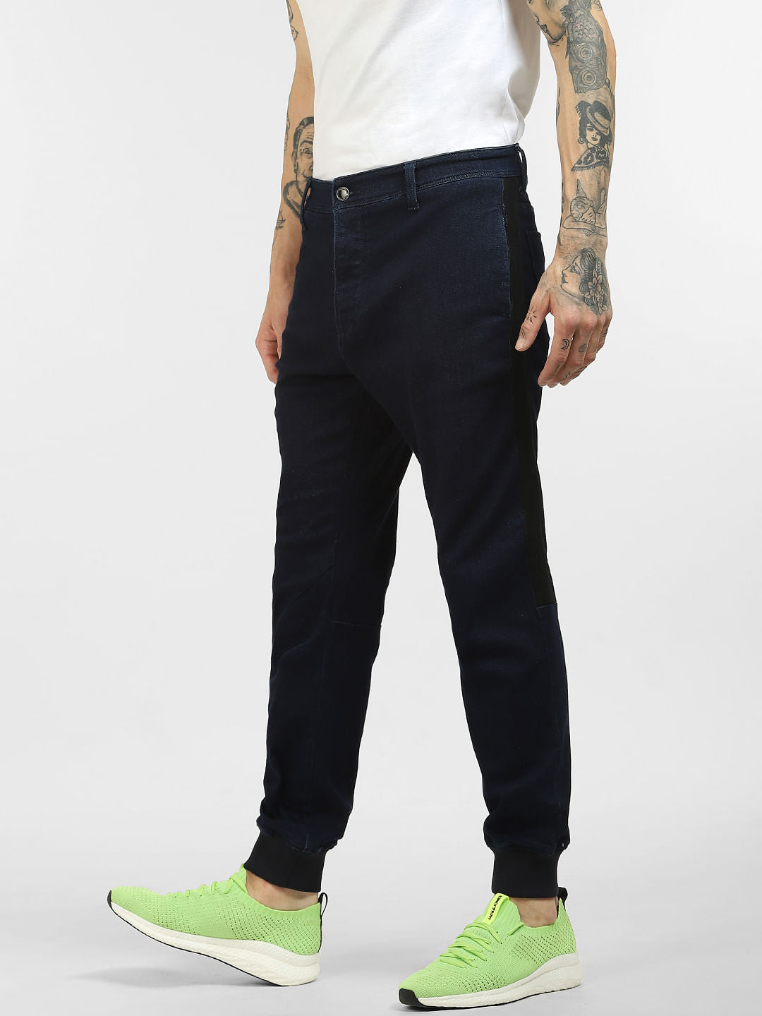 Dark Blue Low Rise Anti-Fit Jeans