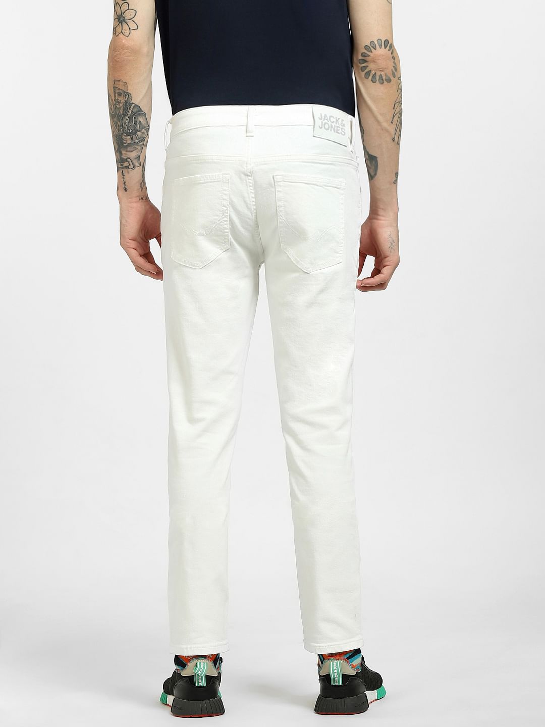 White Low Rise Ben Skinny Jeans