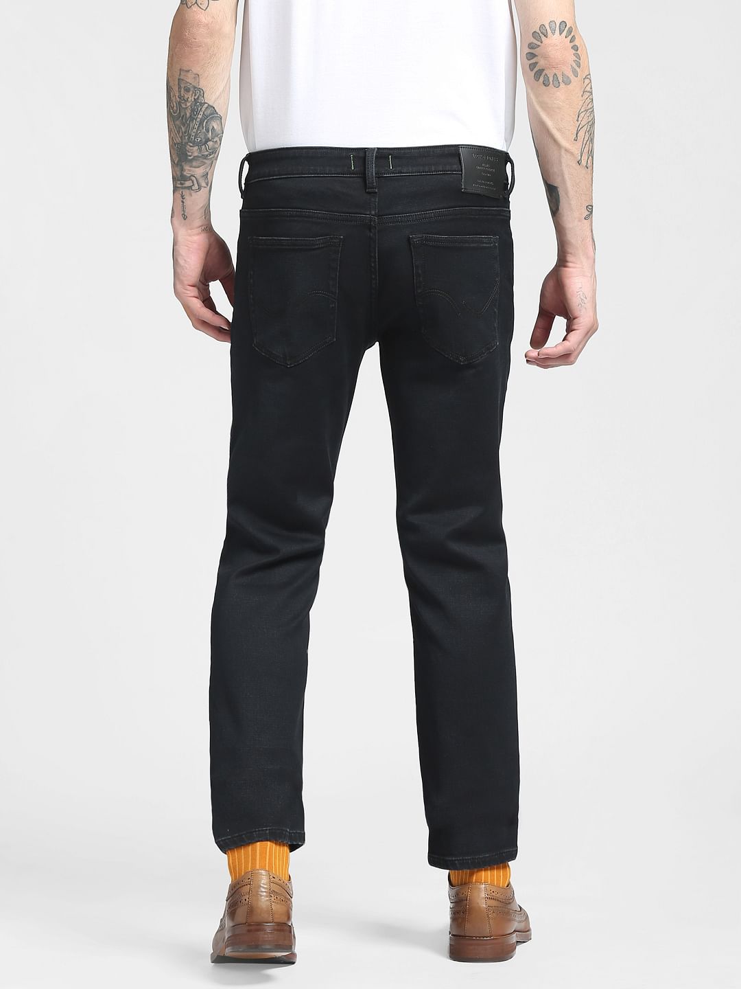 Black Low Rise Glenn Slim Jeans