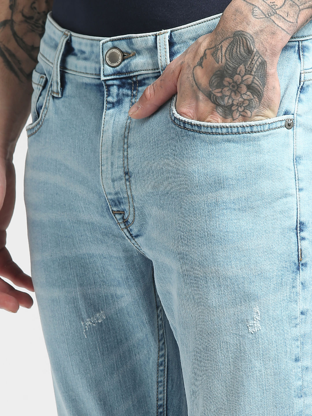 Blue Low Rise Liam Skinny Jeans
