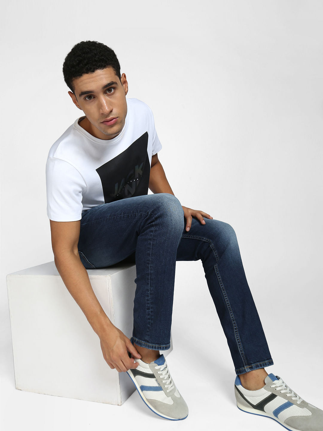 Blue Low Rise Tim Anti Fit Jeans