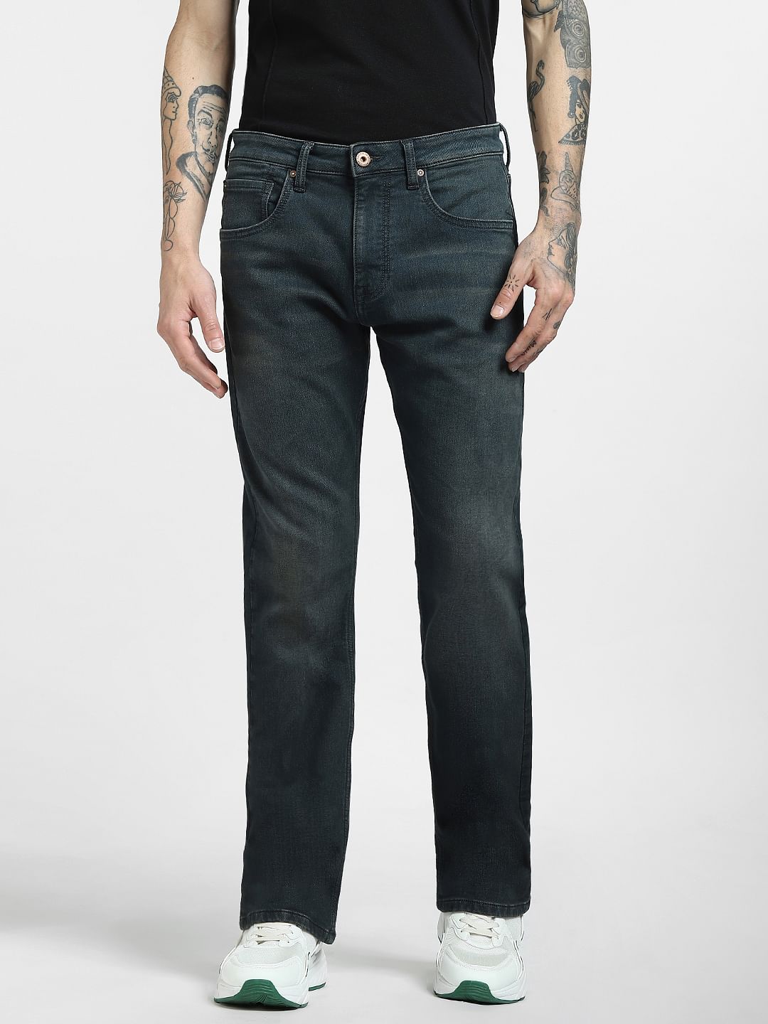 Blue High Rise Bootcut Jeans