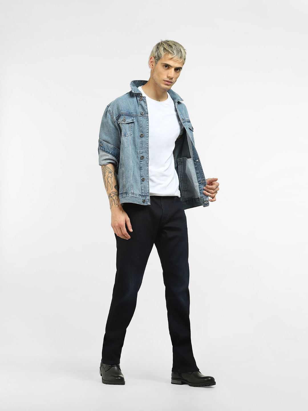 Dark Blue Mid Rise Clark RegularJeans - 28/30