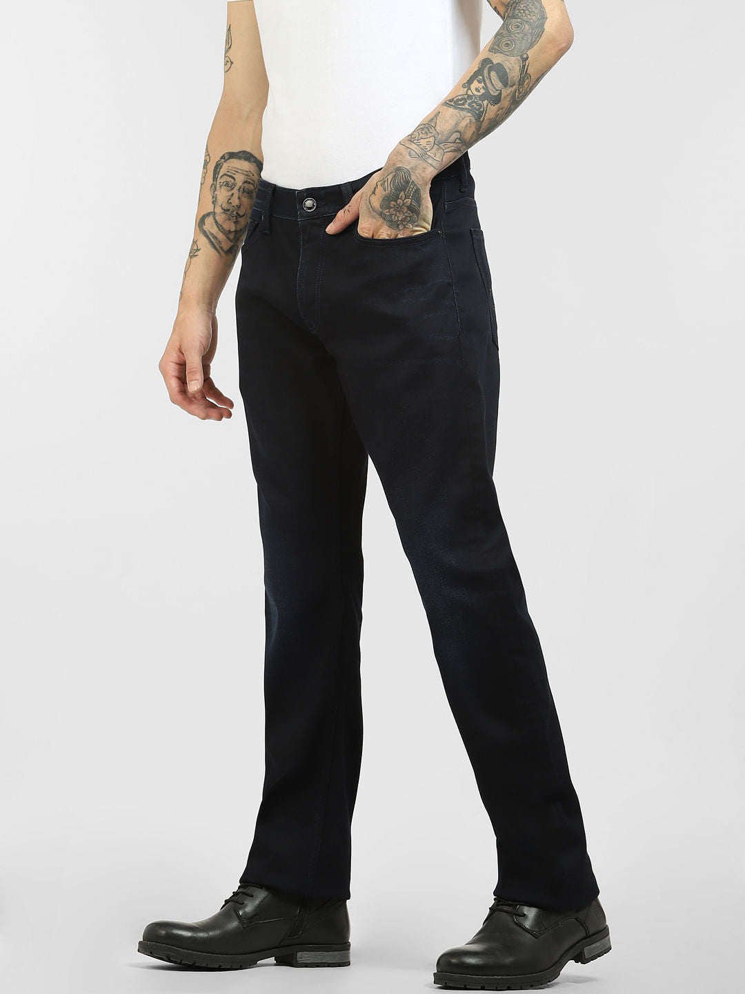 Dark Blue Mid Rise Clark RegularJeans