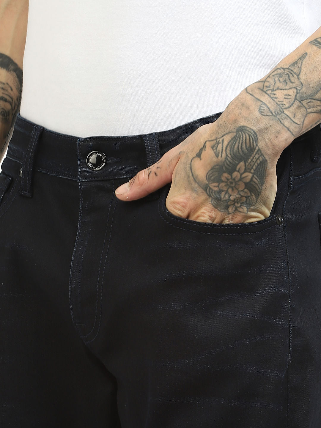 Dark Blue Mid Rise Clark RegularJeans