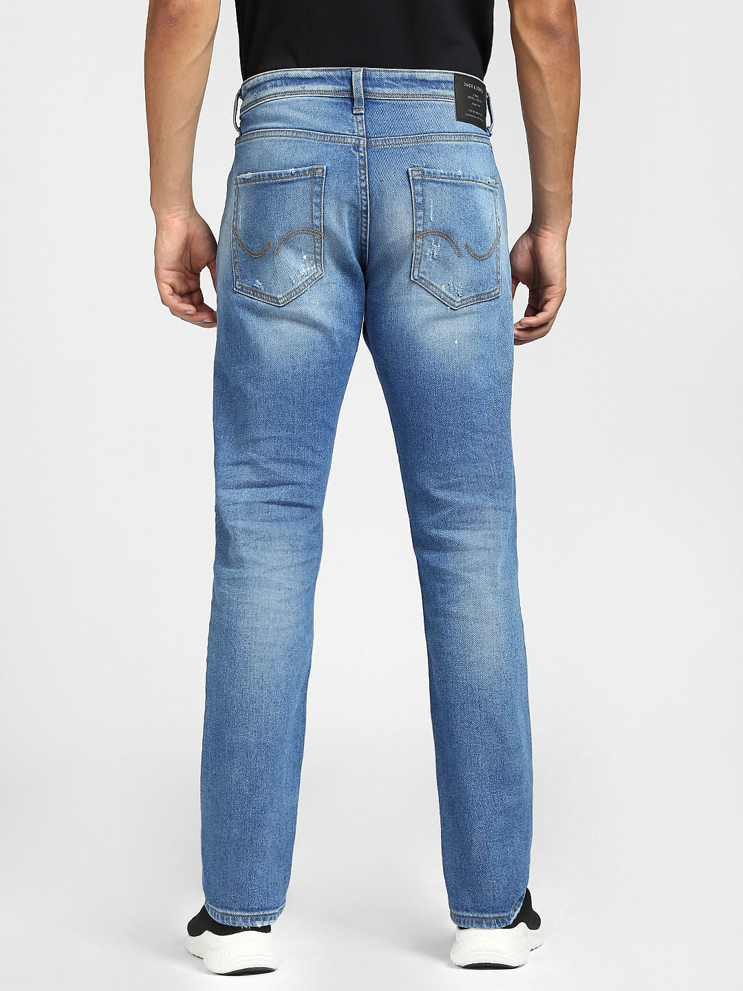 Blue Low Rise Tim Ripped Anti Fit Jeans