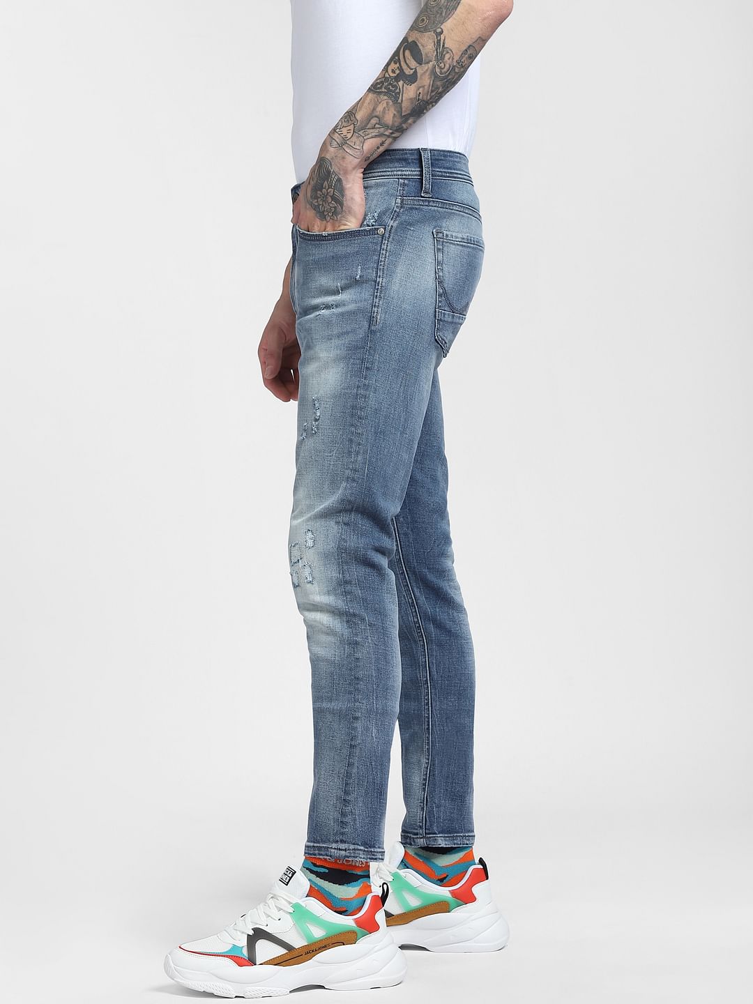 Light Blue Low Rise Liam Skinny Jeans
